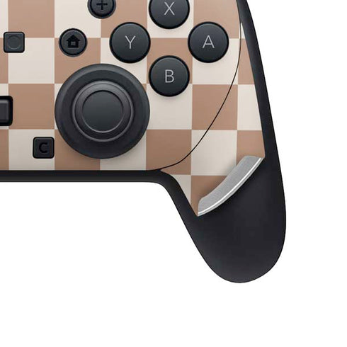 Neutral Checkered Nintendo Switch 2 (2025) Pro Controller Skin