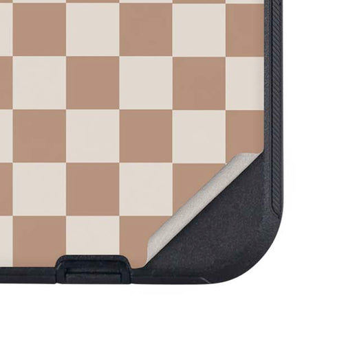 Neutral Checkered Otterbox Defender iPhone Skin