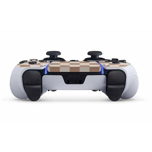 Neutral Checkered PS5 DualSense Edge Pro Controller Skin