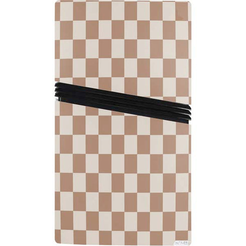 Neutral Checkered PS5 Pro Console Skin