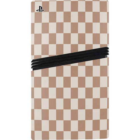Neutral Checkered PS5 Pro Disk Bundle Skin