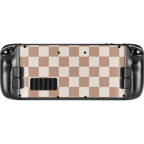 Neutral Checkered Steam Deck Handheld Gaming Computer OLED Skin