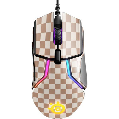 Neutral Checkered SteelSeries Rival 600 Gaming Mouse Skin
