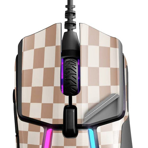 Neutral Checkered SteelSeries Rival 600 Gaming Mouse Skin