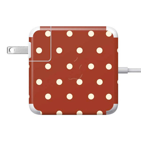 Neutral Polka Dots 85W Power Adapter (15 and 17 inch MacBook Pro Charger) Skin
