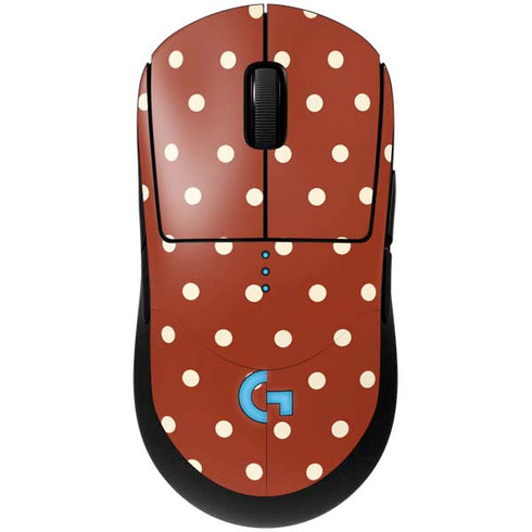 Neutral Polka Dots G Pro Wireless Gaming Mouse Skin