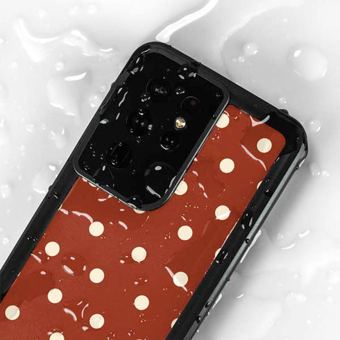 Neutral Polka Dots Galaxy S24 Ultra Waterproof Case