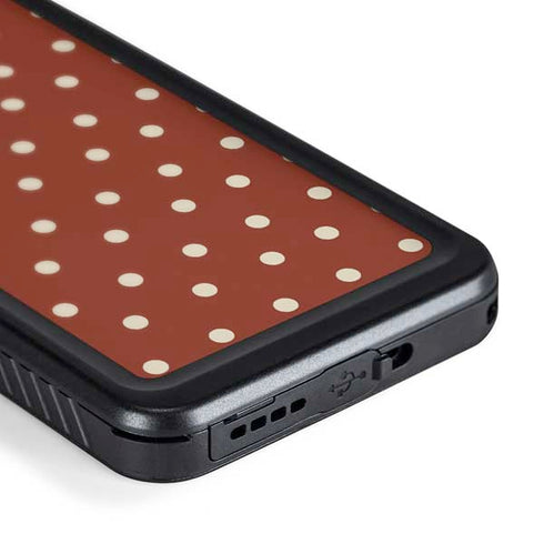 Neutral Polka Dots Galaxy S24 Waterproof Case