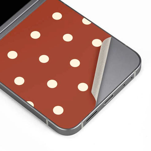 Neutral Polka Dots Galaxy Z Flip6 Skin