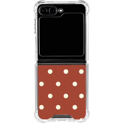 Neutral Polka Dots Galaxy Z Flip6 Clear Case