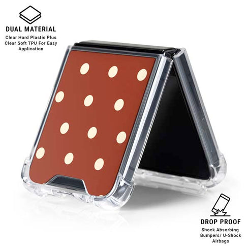 Neutral Polka Dots Galaxy Z Flip6 Clear Case