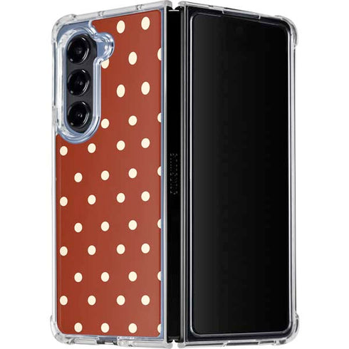 Neutral Polka Dots Galaxy Z Fold5 5G Clear Case