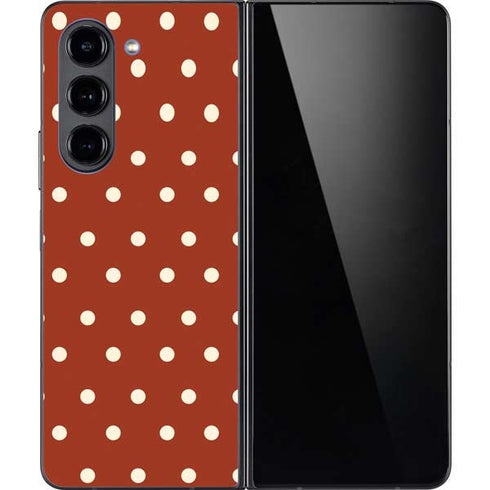 Neutral Polka Dots Galaxy Z Fold5 5G Skin