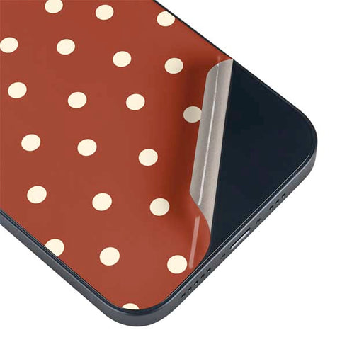 Neutral Polka Dots iPhone 15 Skin