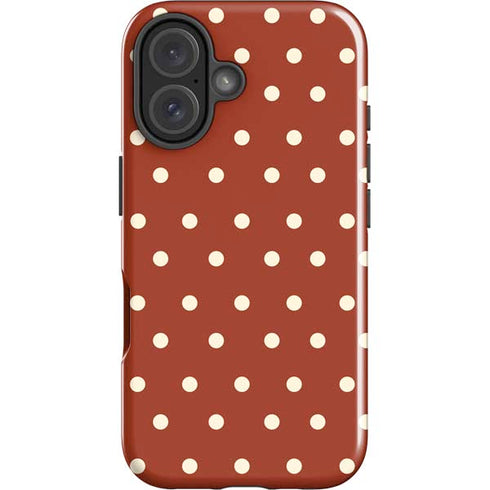 Neutral Polka Dots iPhone 16 Plus Impact Case