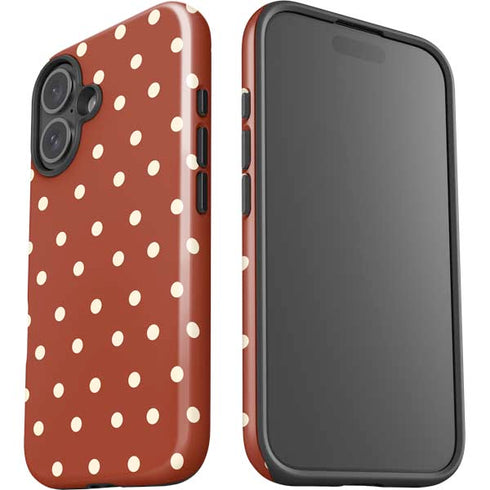 Neutral Polka Dots iPhone 16 Plus Impact Case