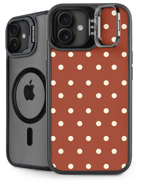 Neutral Polka Dots iPhone 16 Plus Kickstand Case