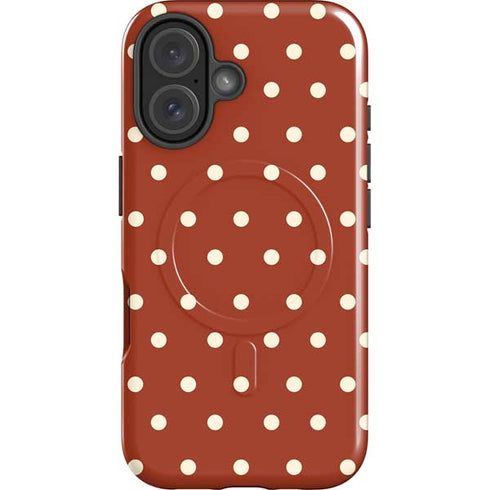 Neutral Polka Dots iPhone 16 Plus Magsafe Impact Case