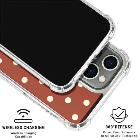 Neutral Polka Dots iPhone 16 Pro Clear Case