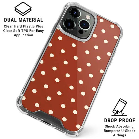 Neutral Polka Dots iPhone 16 Pro Clear Case