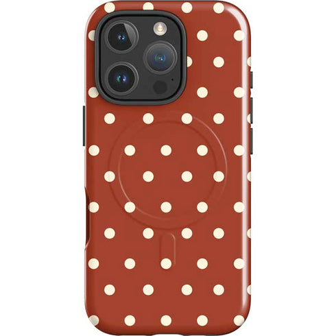 Neutral Polka Dots iPhone 16 Pro Max Magsafe Impact Case