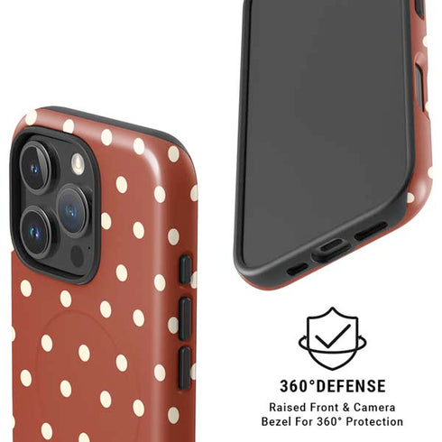 Neutral Polka Dots iPhone 16 Pro Max Magsafe Impact Case