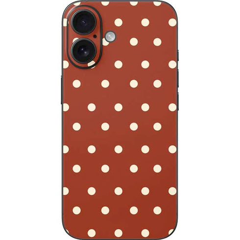 Neutral Polka Dots iPhone 16 Skin