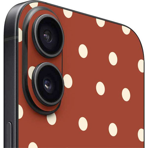 Neutral Polka Dots iPhone 16 Skin
