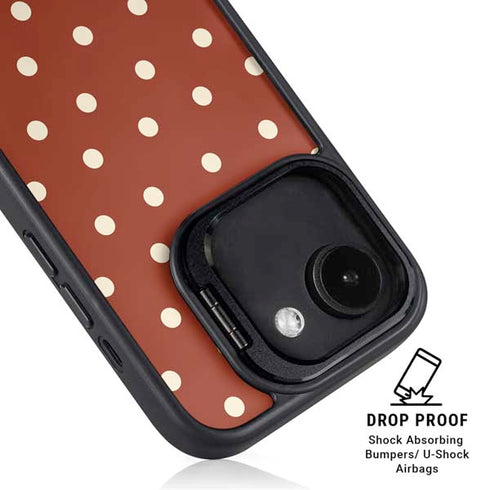 Neutral Polka Dots iPhone 16e Kickstand Case