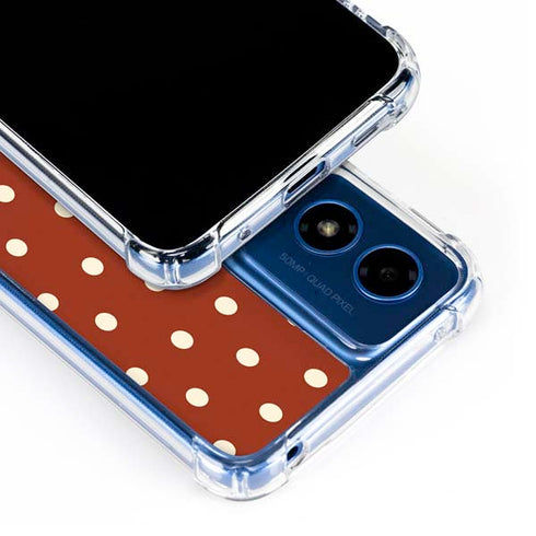 Neutral Polka Dots Moto G 5G (2024) Clear Case