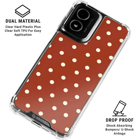 Neutral Polka Dots Moto G Power 5G (2024) Clear Case