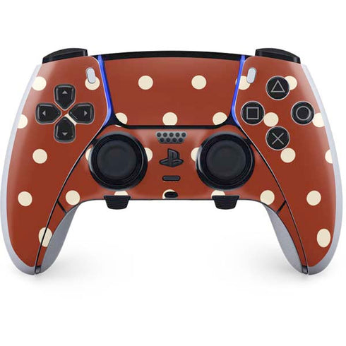 Neutral Polka Dots PS5 DualSense Edge Pro Controller Skin