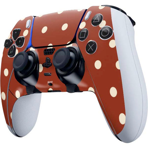 Neutral Polka Dots PS5 DualSense Edge Pro Controller Skin