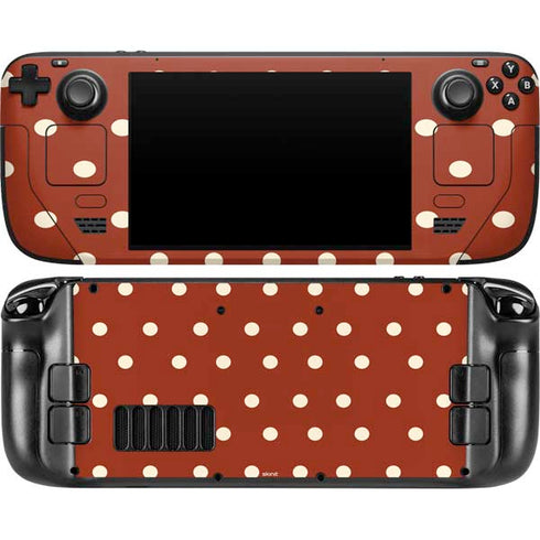 Neutral Polka Dots Steam Deck Handheld Gaming Computer OLED Skin