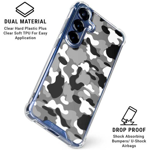 Neutral Street Camo Galaxy S25 Clear Case
