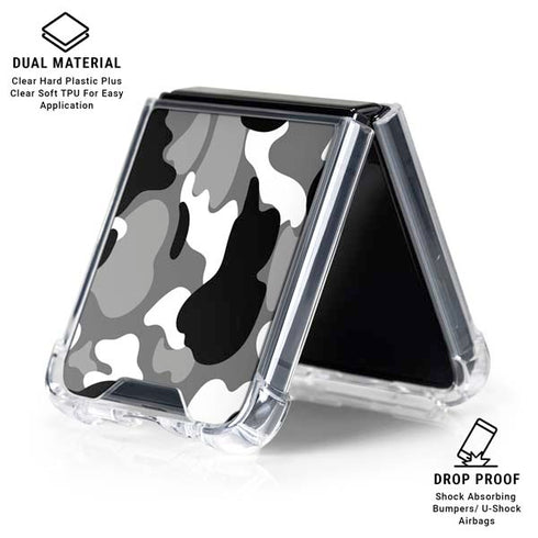 Neutral Street Camo Galaxy Z Flip6 Clear Case