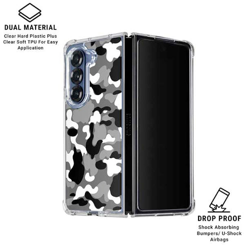 Neutral Street Camo Galaxy Z Fold6 Clear Case