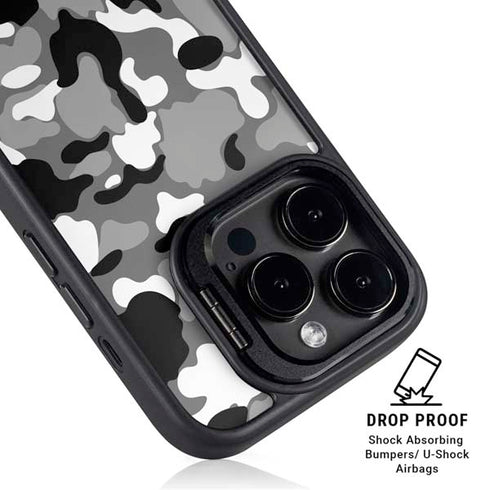 Neutral Street Camo iPhone 14 Pro Kickstand Case