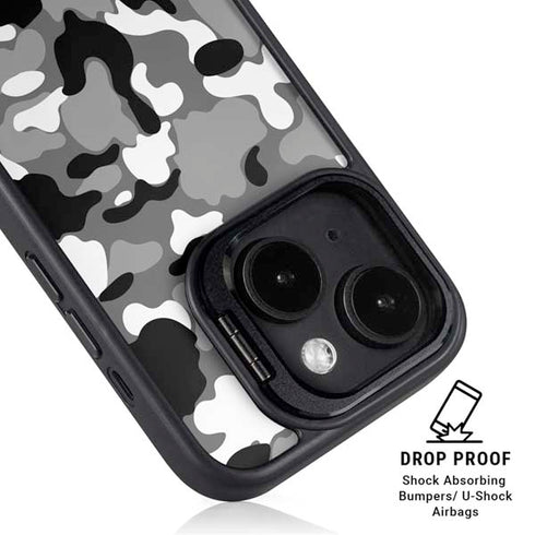Neutral Street Camo iPhone 15 Kickstand Case