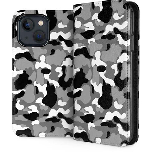 Neutral Street Camo iPhone 15 Plus Folio Case
