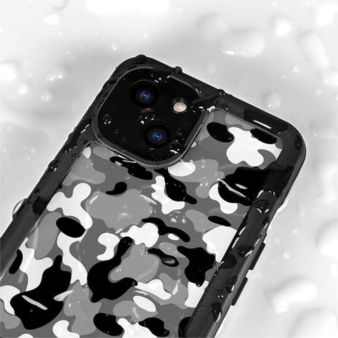 Neutral Street Camo iPhone 15 Plus Waterproof Case