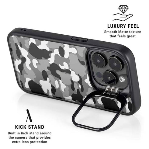 Neutral Street Camo iPhone 15 Pro Kickstand Case