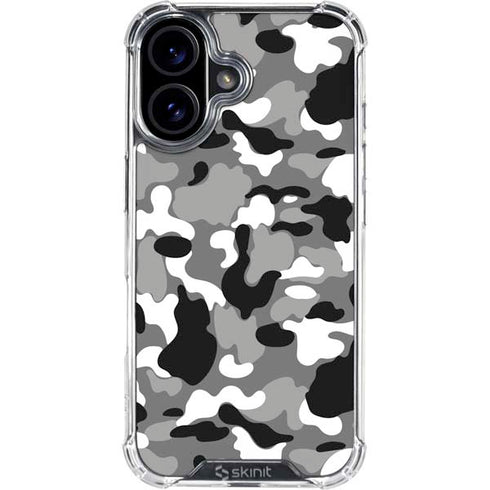 Neutral Street Camo iPhone 16 Plus Clear Case