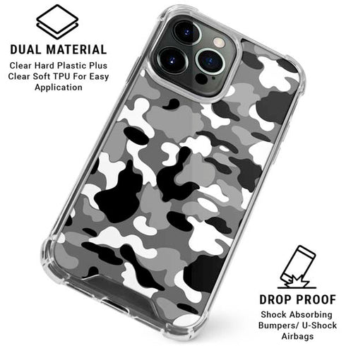 Neutral Street Camo iPhone 16 Pro Max Clear Case