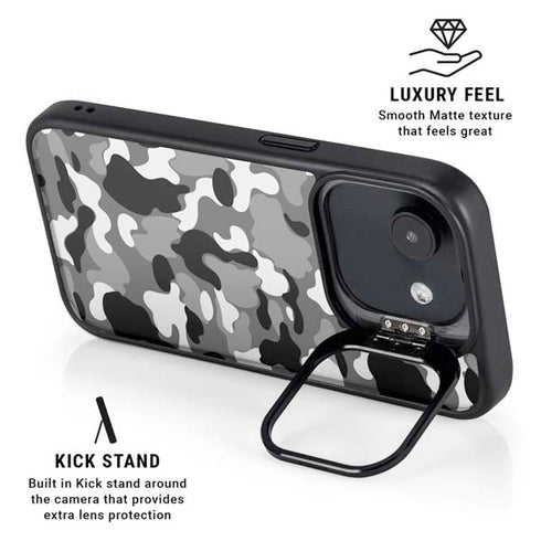 Neutral Street Camo iPhone 16e Kickstand Case