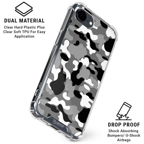 Neutral Street Camo iPhone 16e Clear Case