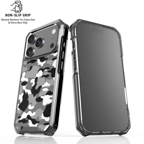 Neutral Street Camo iPhone 18 Pro Clear Case