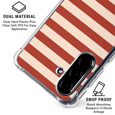 Neutral Stripes Galaxy A36 5G Clear Case