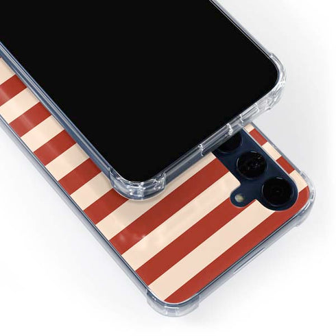 Neutral Stripes Galaxy A55 5G Clear Case