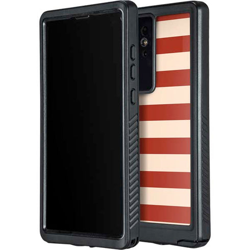 Neutral Stripes Galaxy S24 Ultra Waterproof Case
